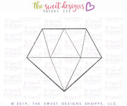 Cookie Cutters - Gem Diamond - Cookie Cutter - The Sweet Designs Shoppe - TSDS - - ALL,basic,Basic Shapes,BasicShapes,Cookie Cutter,Diamond,Gem,precious stone,Promocode,STL,Valentine,Valentines
