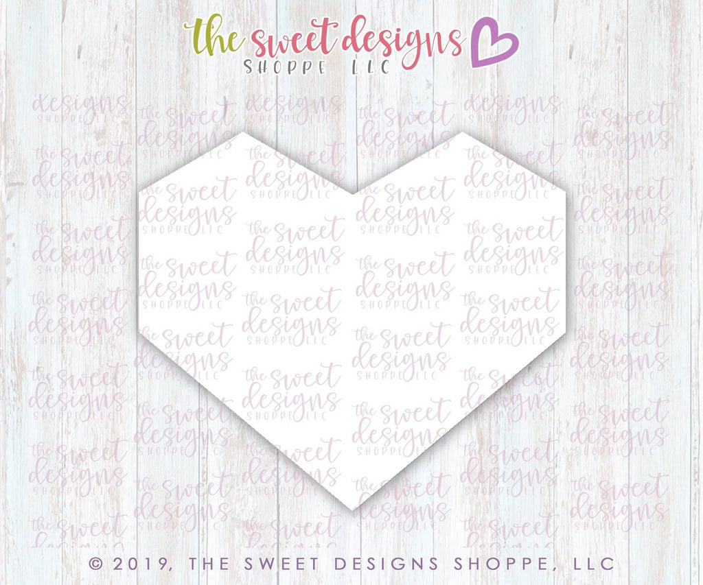 Cookie Cutters - Gem Heart - Cookie Cutter - The Sweet Designs Shoppe - - ALL, basic, Basic Shapes, BasicShapes, Cookie Cutter, Diamond, Gem, precious stone, Promocode, Valentine, Valentines, Wedding