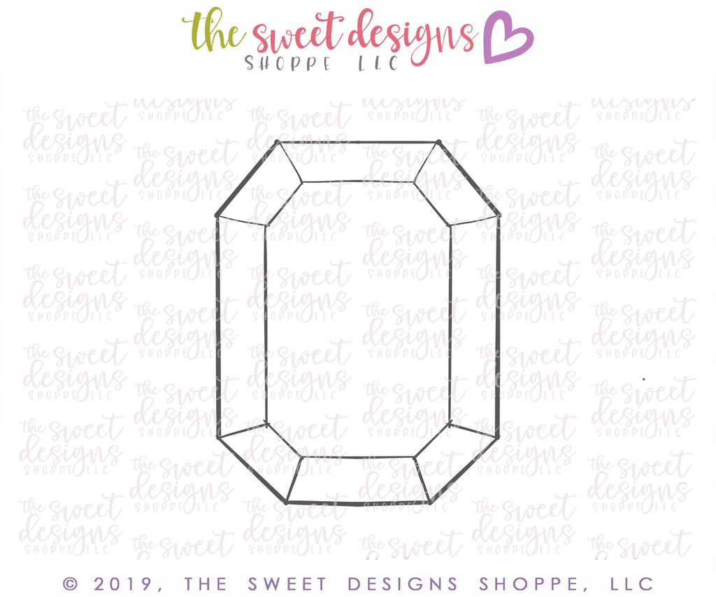 Cookie Cutters - Gem One - Cookie Cutter - The Sweet Designs Shoppe - - ALL, basic, Basic Shapes, BasicShapes, Cookie Cutter, Diamond, Gem, precious stone, Promocode, Valentine, Valentines