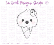 Cookie Cutters - Ghost Ice Cream Cone - Cookie Cutter - The Sweet Designs Shoppe - TSDS - - ALL,Cookie Cutter,halloween,Promocode,STL,Sweet,sweet treats