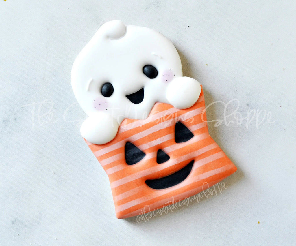 Cookie Cutters - Ghost in Trick or Treat Bag - Cookie Cutter - The Sweet Designs Shoppe - TSDS - - ALL,Cookie Cutter,halloween,Promocode