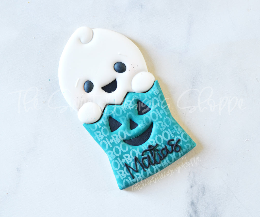 Cookie Cutters - Ghost in Trick or Treat Bag Set - Set of 2 - Cookie Cutters - The Sweet Designs Shoppe - TSDS - - ALL,Cookie Cutter,halloween,Halloween set,Halloween Sets,Mini Sets,Promocode,regular sets,set