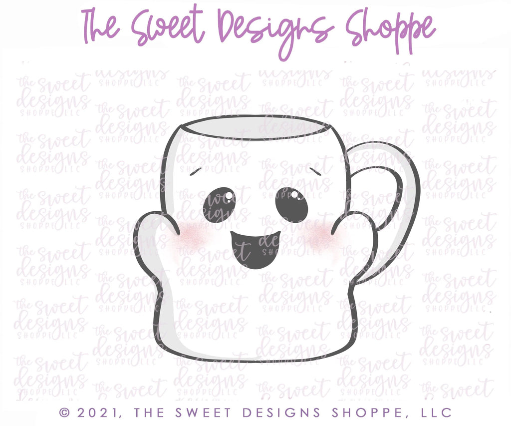 Cookie Cutters - Ghost Mug - Cookie Cutter - Sweet Designs Shoppe - - ALL, beverage, beverages, Coffe, Coffee, Cookie Cutter, Food and Beverage, Food beverages, halloween, kids, mug, mugs, Promocode