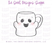Cookie Cutters - Ghost Mug - Cookie Cutter - The Sweet Designs Shoppe - TSDS - - ALL,beverage,beverages,Coffe,Coffee,Cookie Cutter,Food and Beverage,Food beverages,halloween,kids,mug,mugs,Promocode,STL