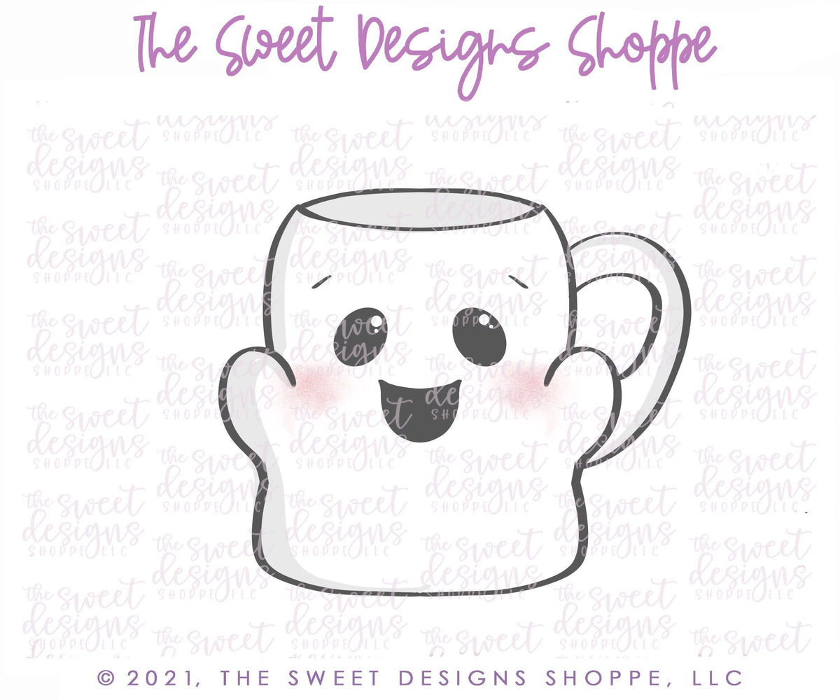 Cookie Cutters - Ghost Mug - Cookie Cutter - The Sweet Designs Shoppe - TSDS - - ALL,beverage,beverages,Coffe,Coffee,Cookie Cutter,Food and Beverage,Food beverages,halloween,kids,mug,mugs,Promocode,STL