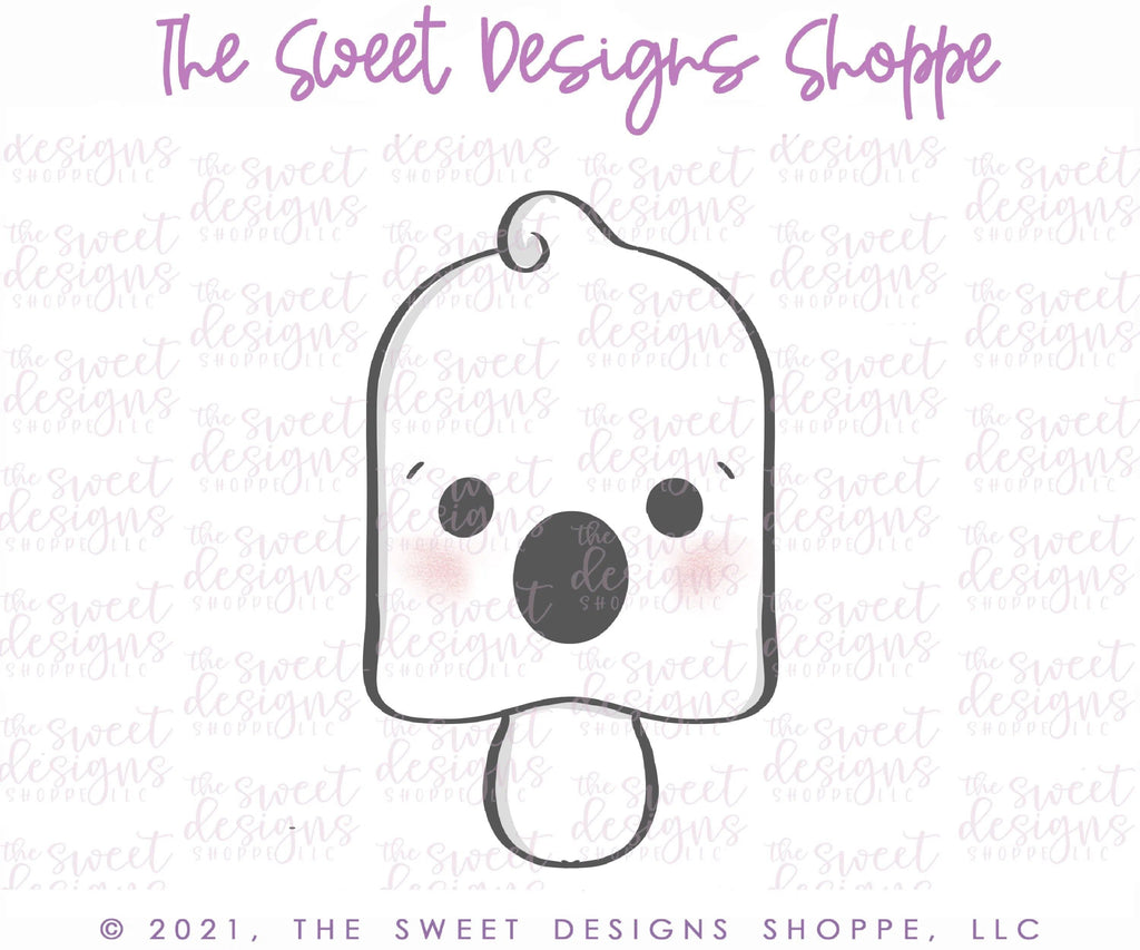 Cookie Cutters - Ghost Popsicle - Cookie Cutter - The Sweet Designs Shoppe - - ALL, Cookie Cutter, Food, Food and Beverage, Food beverages, halloween, icecream, Promocode, Summer, Sweet, Sweets