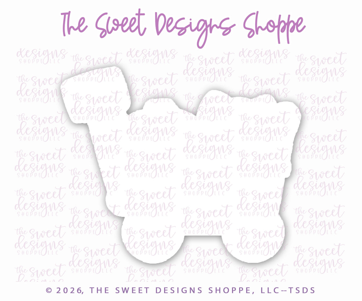 Cookie Cutters - Ghost pulling Wagon Set - Set of 2 - Cookie Cutters - The Sweet Designs Shoppe - TSDS - - ALL,Cookie Cutter,halloween,Halloween set,Halloween Sets,Plaque,Plaques,PLAQUES HANDLETTERING,Promocode,regular sets,set,STL
