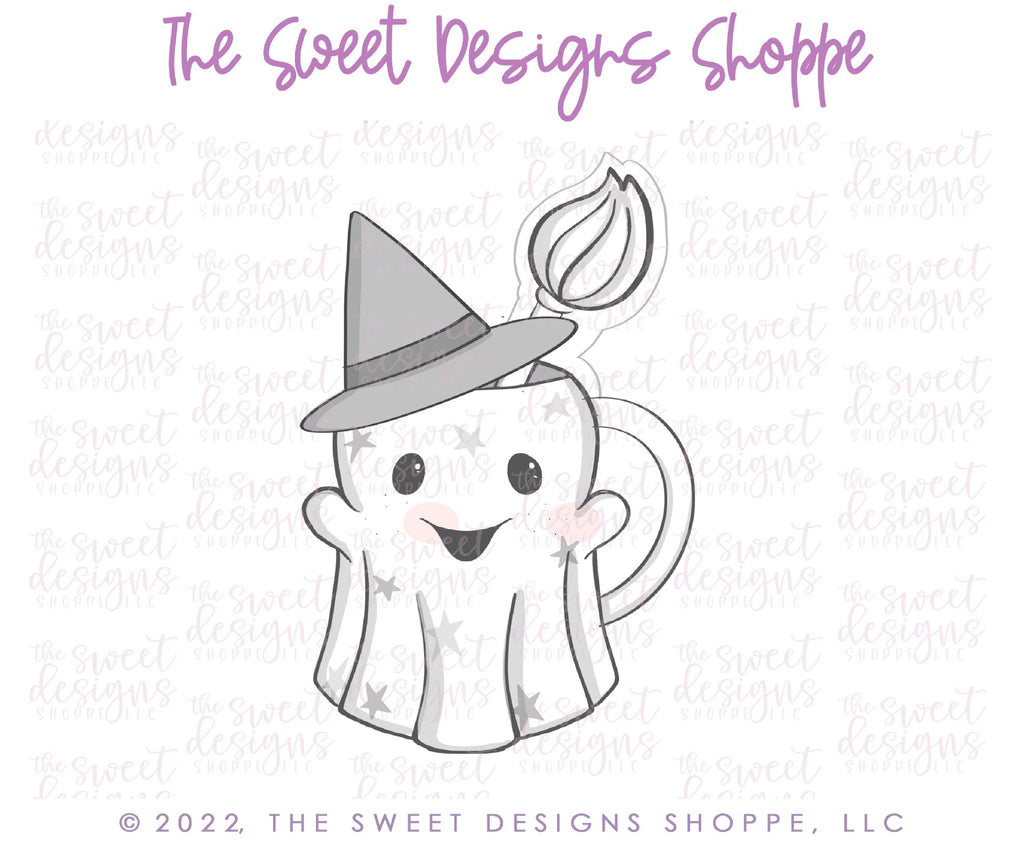 Cookie Cutters - Ghost Witch Mug - Cookie Cutter - Sweet Designs Shoppe - - ALL, Baby / Kids, Cookie Cutter, Food, Food and Beverage, Food beverages, halloween, kids, Kids / Fantasy, mug, mugs, Promocode