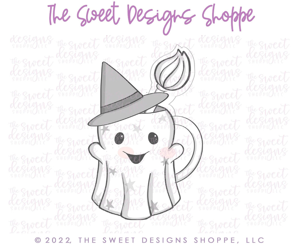 Cookie Cutters - Ghost Witch Mug - Cookie Cutter - The Sweet Designs Shoppe - - ALL, Baby / Kids, Cookie Cutter, Food, Food and Beverage, Food beverages, halloween, kids, Kids / Fantasy, mug, mugs, Promocode