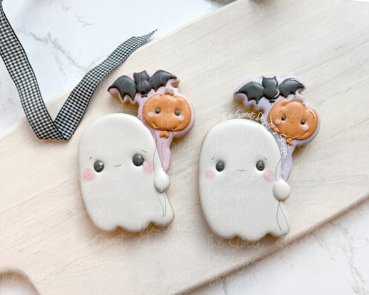 Cookie Cutters - Ghost with Balloons - Cookie Cutter - The Sweet Designs Shoppe - TSDS - - ALL,Cookie Cutter,Ghost,halloween,Promocode,STL