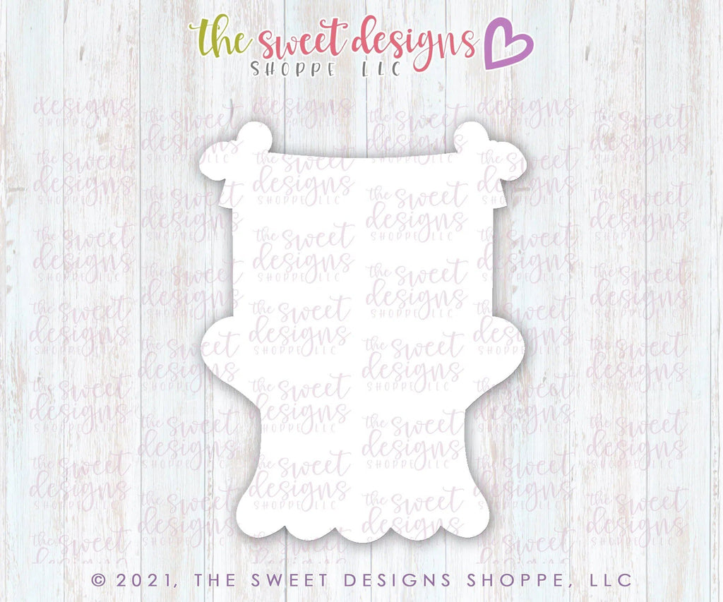 Cookie Cutters - Ghost with Banner - Cookie Cutter - The Sweet Designs Shoppe - TSDS - - ALL,Boo,Cookie Cutter,Ghost,halloween,Promocode,STL