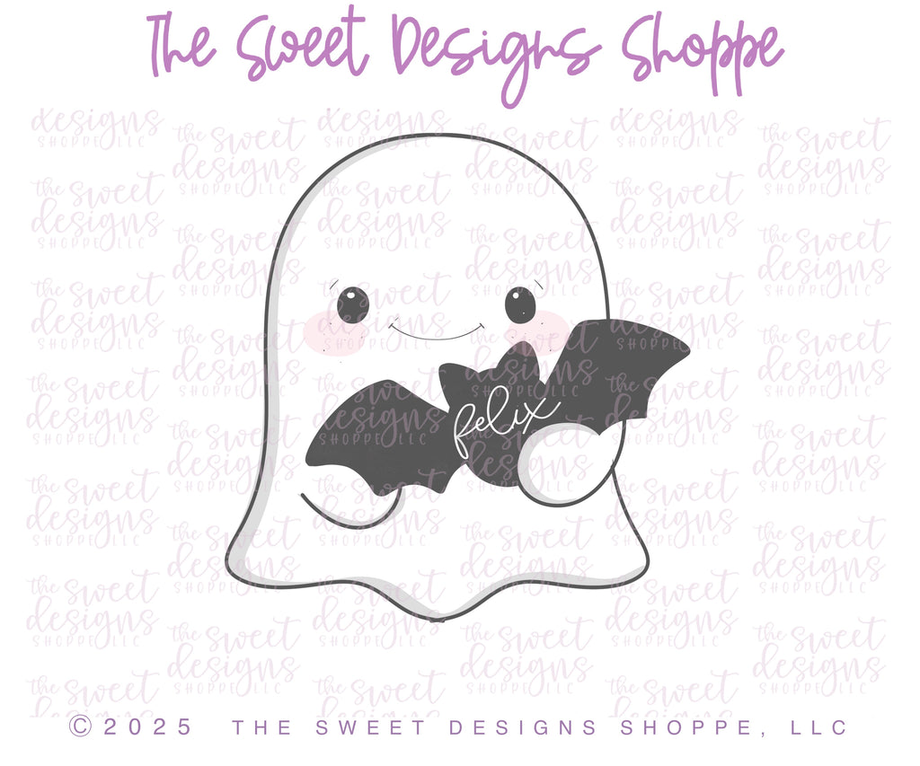 Cookie Cutters - Ghost with Bat Plush & Spooky Season Plaque Cookie Cutter Set - Set of 2 - Cookie Cutters - The Sweet Designs Shoppe - TSDS - - ALL,Cookie Cutter,halloween,Halloween set,Halloween Sets,Plaque,Plaques,PLAQUES HANDLETTERING,Promocode,regular sets,set,STL