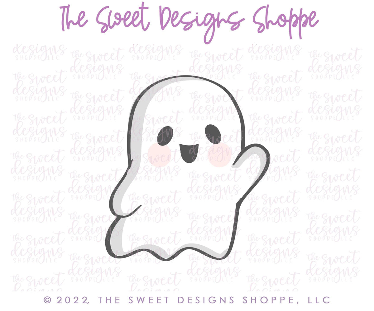 Cookie Cutters - Ghost with Hand Up - Cookie Cutter - The Sweet Designs Shoppe - TSDS - - ALL,Boo,Cookie Cutter,Ghost,halloween,Promocode,STL