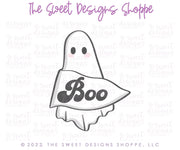 Cookie Cutters - Ghost with Pennant - Cookie Cutter - The Sweet Designs Shoppe - TSDS - - ALL,Boo,Classes,Cookie Cutter,Ghost,halloween,missypsweets,Promocode,STL