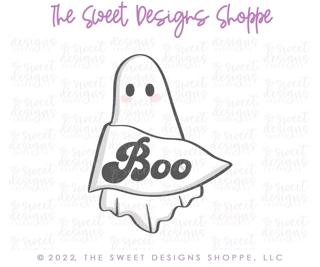 Cookie Cutters - Ghost with Pennant - Cookie Cutter - The Sweet Designs Shoppe - TSDS - - ALL,Boo,Classes,Cookie Cutter,Ghost,halloween,missypsweets,Promocode,STL