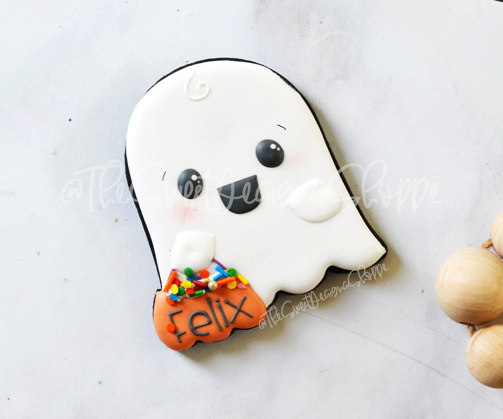 Cookie Cutters - Ghost with Pumpkin- Cookie Cutter - The Sweet Designs Shoppe - - ALL, Boo, Cookie Cutter, Ghost, halloween, Promocode