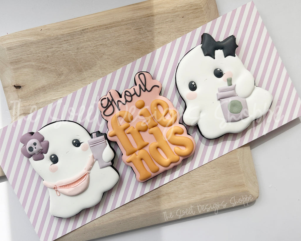 Cookie Cutters - Ghoul Friends Cookie Cutters Set - Set of 3 - Cookie Cutters - The Sweet Designs Shoppe - TSDS - - ALL,Cookie Cutter,Ghost,halloween,haunted house,Mini Sets,Promocode,regular sets,set,STL