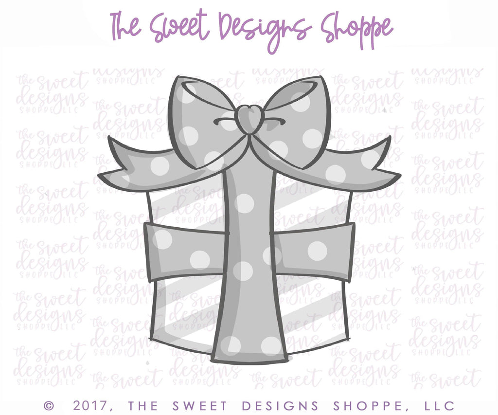 Cookie Cutters - Gift v2- Cookie Cutter - The Sweet Designs Shoppe - - ALL, Birthday, Bow, celebration, Christmas, Christmas / Winter, Cookie Cutter, Gift, Gifts, present, Promocode