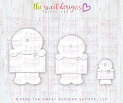 Cookie Cutters - Ginger Boy with Plaque Set - Cookie Cutters - The Sweet Designs Shoppe - TSDS - - ALL,Christmas,Christmas / Winter,Cookie Cutter,Ginger boy,ginger bread,Ginger girl,Ginger set,Gingerboy,gingerbread,gingerbread man,Gingergirl,Mini Set,Mini Sets,Promocode,regular sets,set,sets,STL