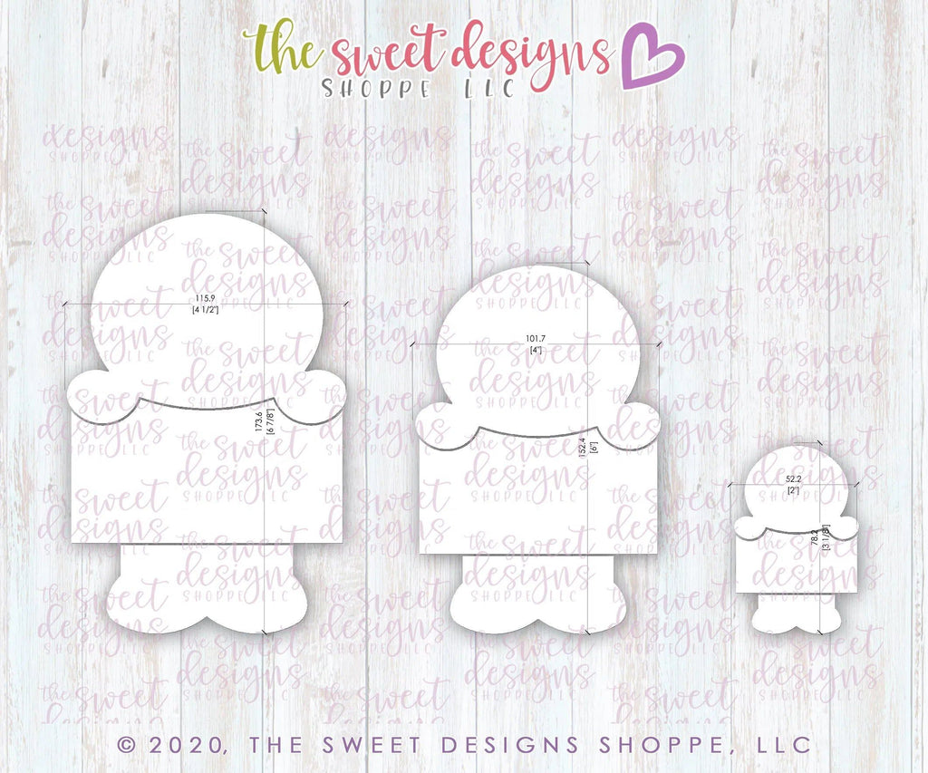 Cookie Cutters - Ginger Boy with Plaque Set - Cookie Cutters - The Sweet Designs Shoppe - TSDS - - ALL,Christmas,Christmas / Winter,Cookie Cutter,Ginger boy,ginger bread,Ginger girl,Ginger set,Gingerboy,gingerbread,gingerbread man,Gingergirl,Mini Set,Mini Sets,Promocode,regular sets,set,sets,STL