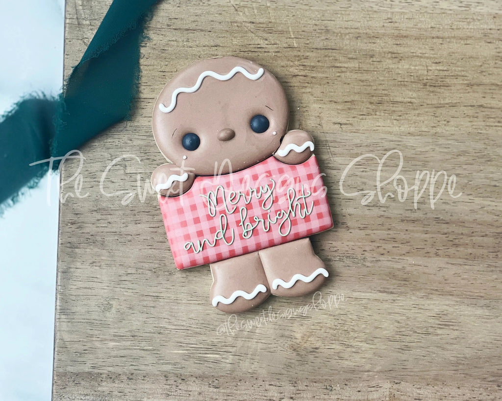 Cookie Cutters - Ginger Boy with Plaque Set - Cookie Cutters - The Sweet Designs Shoppe - - ALL, Christmas, Christmas / Winter, Cookie Cutter, Ginger boy, ginger bread, Ginger girl, Ginger set, Gingerboy, gingerbread, gingerbread man, Gingergirl, Mini Set, Mini Sets, Promocode, regular sets, set, sets