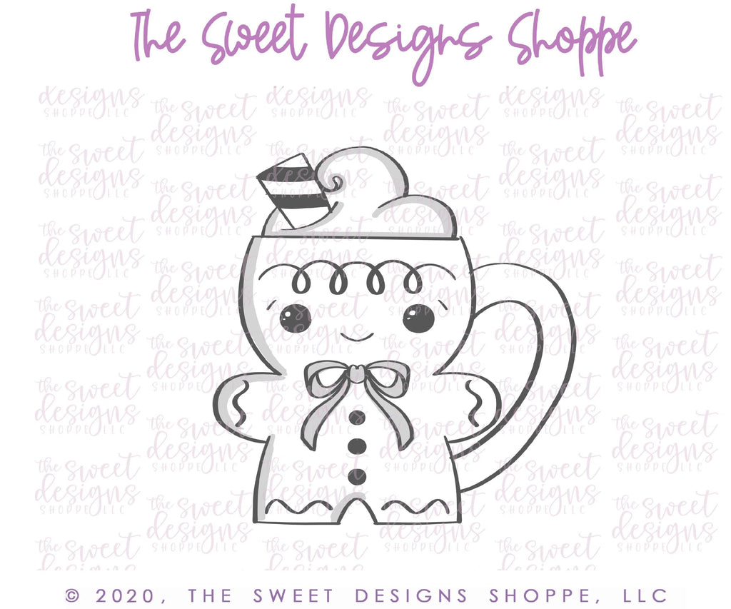 Cookie Cutters - Ginger Mug - Cookie Cutter - Sweet Designs Shoppe - - ALL, Christmas, Christmas / Winter, Christmas Cookies, Cookie Cutter, Food, Food & Beverages, Food and Beverage, Ginger boy, Ginger bread, Ginger girl, Gingerbread, gingerbread mug, mug, mugs, Promocode, santa