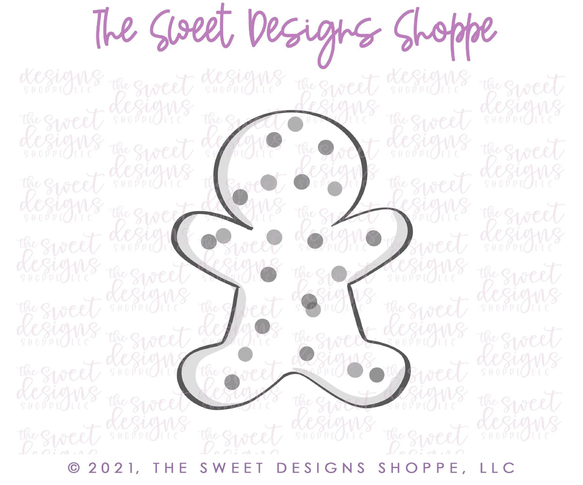 Cookie Cutters - Gingerboy Frosted Cracker - Cookie Cutter - The Sweet Designs Shoppe - TSDS - - STL