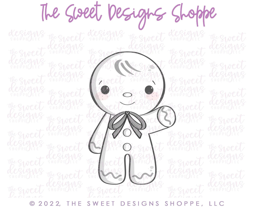 Cookie Cutters - Gingerboy Holding Balloon - Cookie Cutter - The Sweet Designs Shoppe - TSDS - - ALL,bulbs,Christmas,Christmas / Winter,Christmas Cookies,Cookie Cutter,Ginger boy,Ginger bread,gingerbread,gingerbread man,Promocode,STL