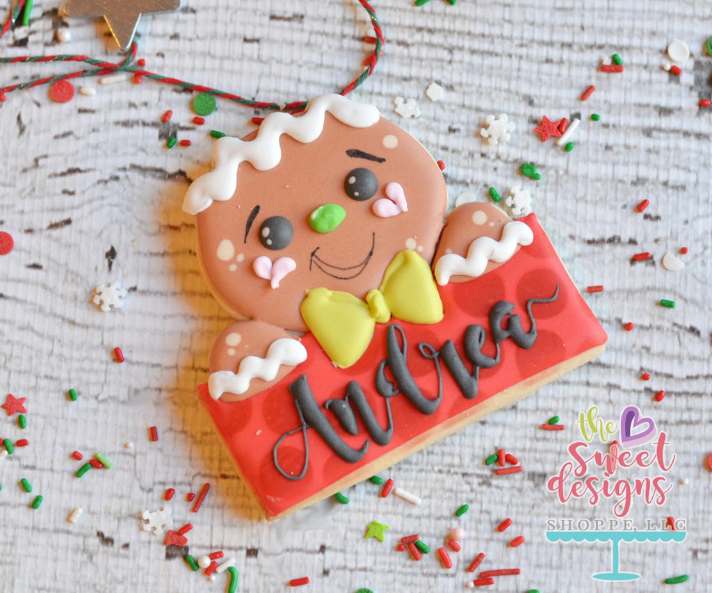 Cookie Cutters - Gingerboy Plaque - Cookie Cutter - The Sweet Designs Shoppe - - ALL, Christmas, Christmas / Winter, Cookie Cutter, Food, Food & Beverages, Ginger boy, Ginger bread, Ginger girl, gingerbread, gingerbread man, Personalized, Plaque, Promocode