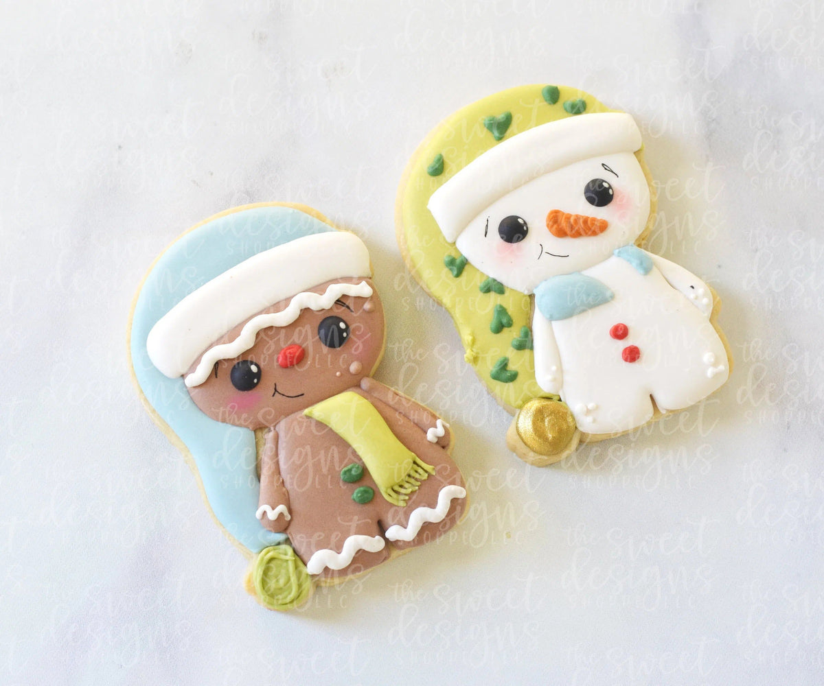 Cookie Cutters - Gingerboy / Snowman with Slouchy Hat - Cookie Cutter - The Sweet Designs Shoppe - TSDS - - ALL,Christmas,Christmas / Winter,Christmas Cookies,Cookie Cutter,Frosty,Ginger boy,Ginger bread,Ginger girl,Gingerbread,Promocode,STL