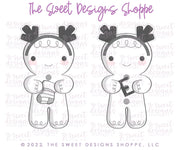 Cookie Cutters - Gingerboy with Antlers - Cookie Cutter - The Sweet Designs Shoppe - TSDS - - ALL,Christmas,Christmas / Winter,Cookie Cutter,Ginger boy,Ginger bread,gingerbread,gingerbread man,Promocode,STL