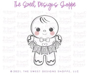 Cookie Cutters - Gingerboy with Bunting - Cookie Cutter - The Sweet Designs Shoppe - TSDS - - ALL,Christmas,Christmas / Winter,Christmas Cookies,Cookie Cutter,Ginger bread,Gingerbread,home,Promocode,STL