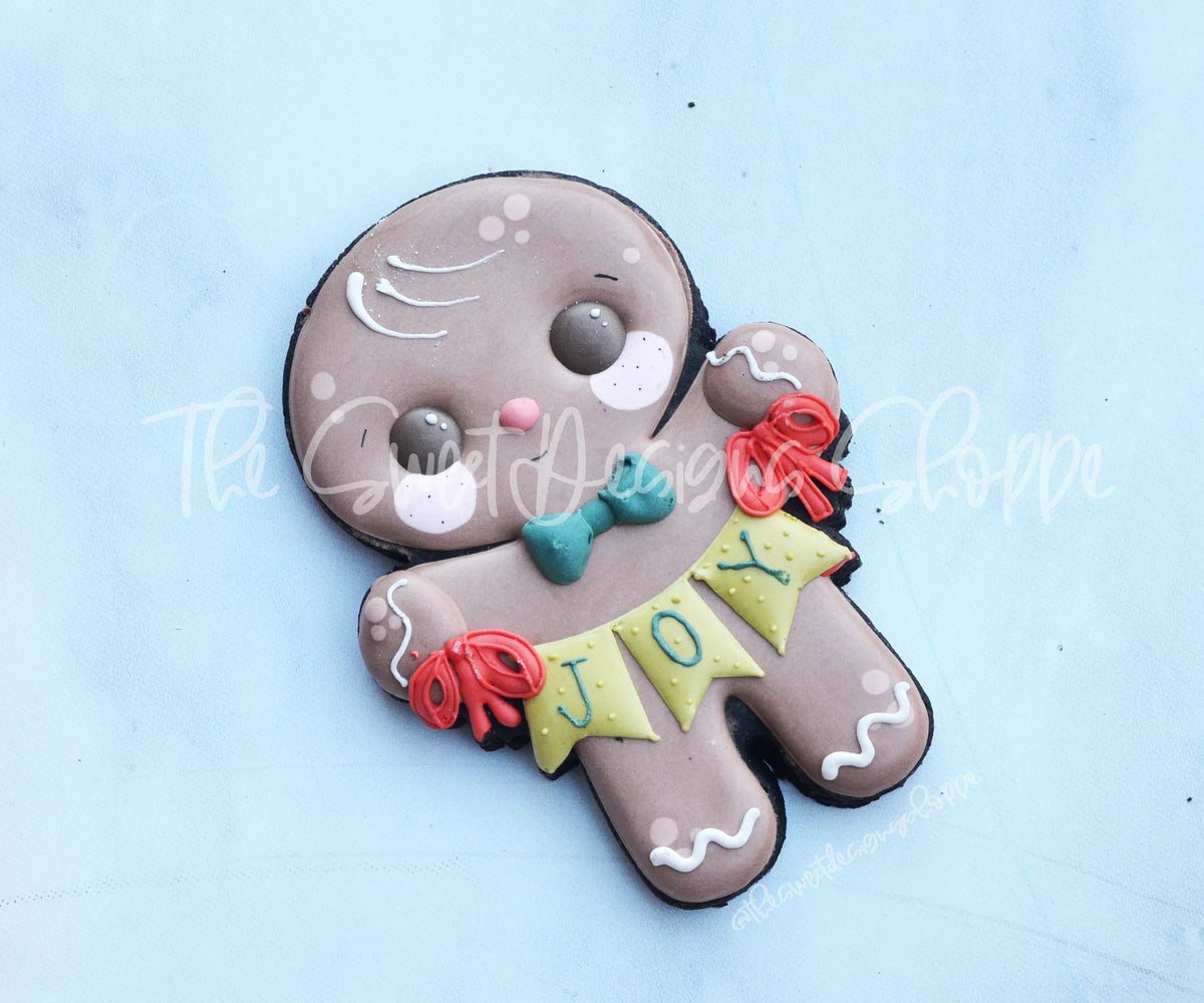 Cookie Cutters - Gingerboy with Bunting - Cookie Cutter - The Sweet Designs Shoppe - TSDS - - ALL,Christmas,Christmas / Winter,Christmas Cookies,Cookie Cutter,Ginger bread,Gingerbread,home,Promocode,STL
