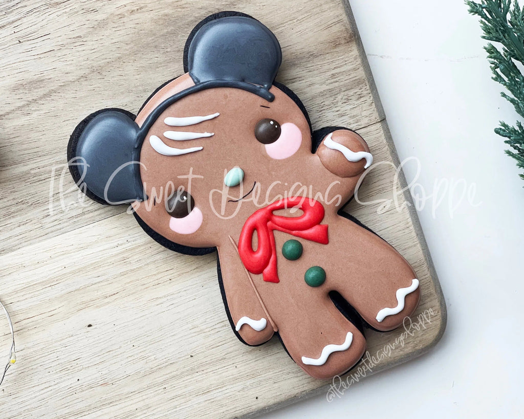 Cookie Cutters - Gingerboy with Mouse Ears - Cookie Cutter - Sweet Designs Shoppe - - ALL, Christmas, Christmas / Winter, Cookie Cutter, Ginger boy, Ginger bread, gingerbread, gingerbread man, Promocode