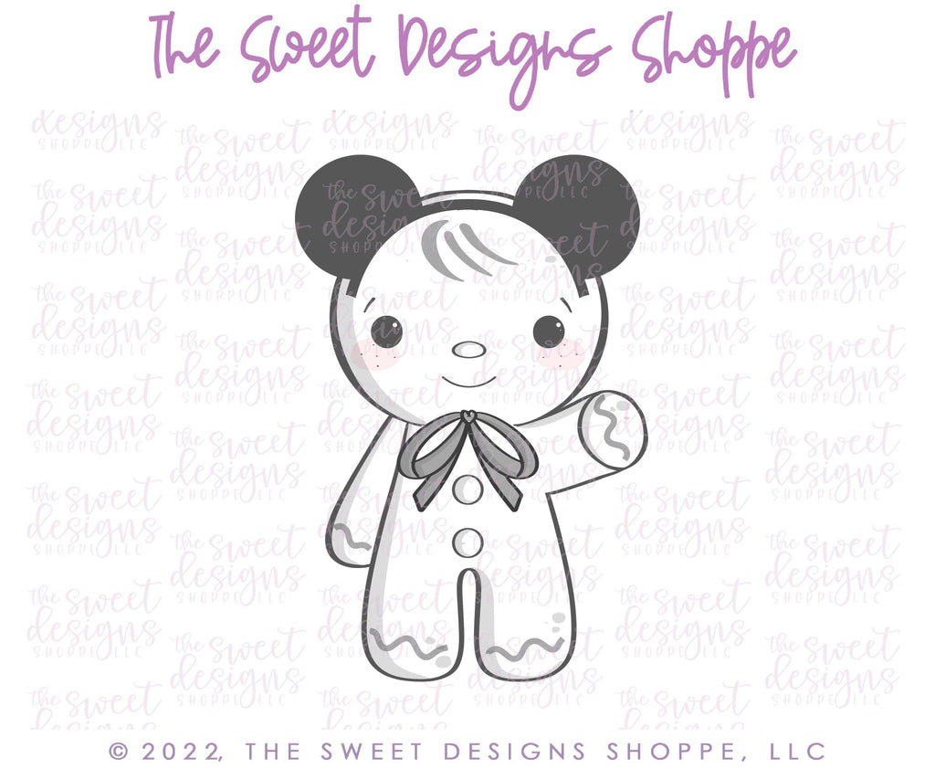 Cookie Cutters - Gingerboy with Mouse Ears - Cookie Cutter - The Sweet Designs Shoppe - TSDS - - ALL,Christmas,Christmas / Winter,Cookie Cutter,Ginger boy,Ginger bread,gingerbread,gingerbread man,Promocode