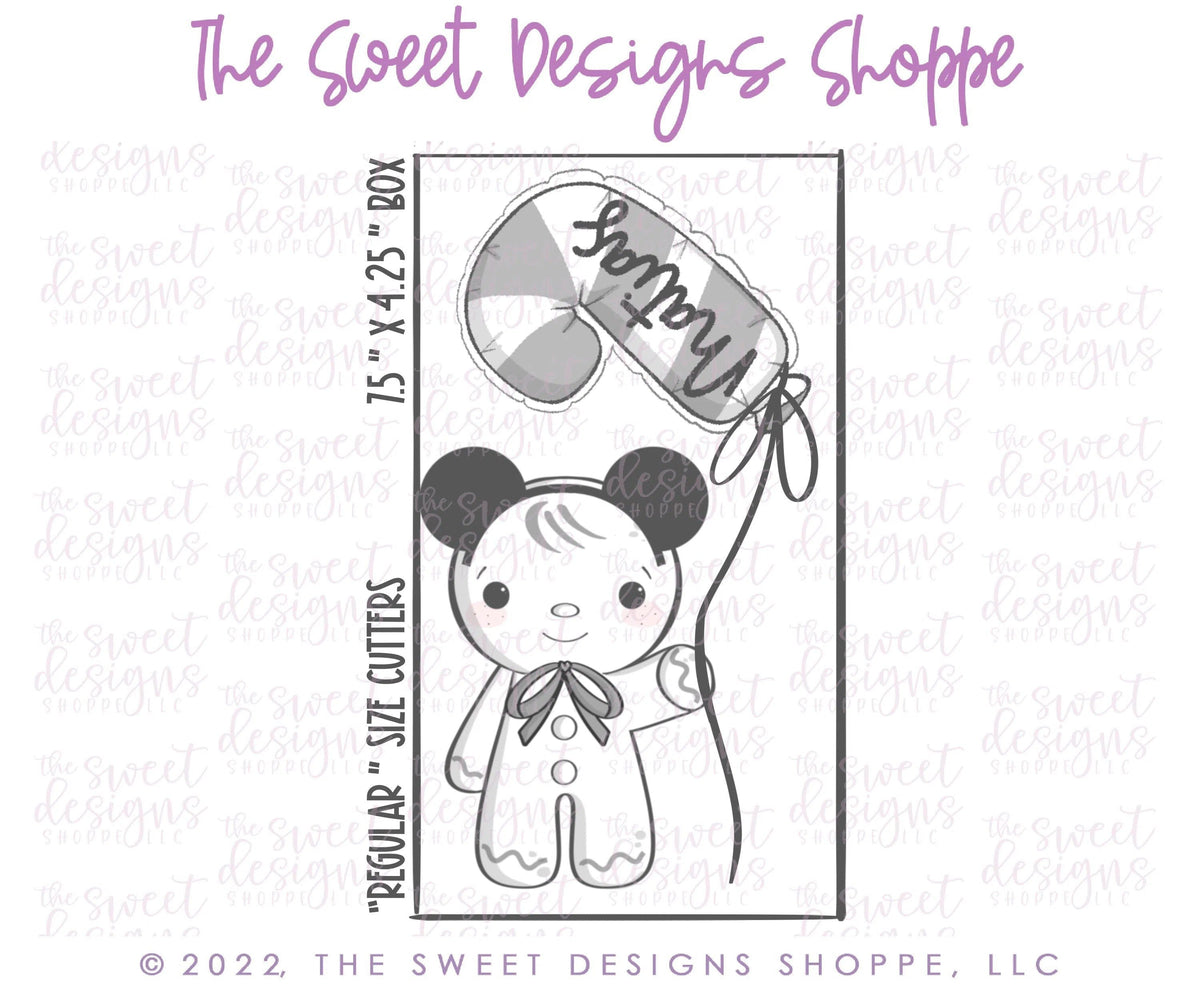 Cookie Cutters - Gingerboy with Mouse Ears - Cookie Cutter - The Sweet Designs Shoppe - TSDS - - ALL,Christmas,Christmas / Winter,Cookie Cutter,Ginger boy,Ginger bread,gingerbread,gingerbread man,Promocode,STL