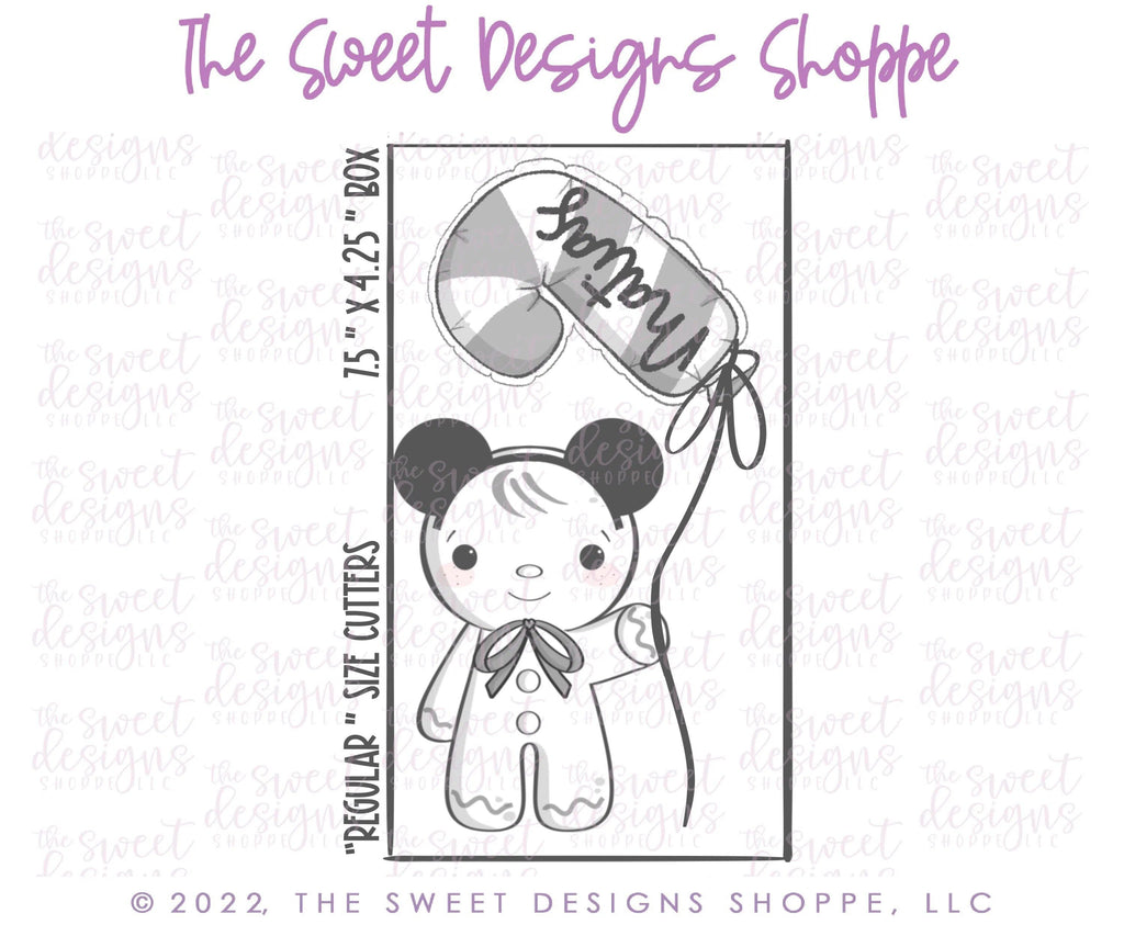 Cookie Cutters - Gingerboy with Mouse Ears - Cookie Cutter - The Sweet Designs Shoppe - TSDS - - ALL,Christmas,Christmas / Winter,Cookie Cutter,Ginger boy,Ginger bread,gingerbread,gingerbread man,Promocode