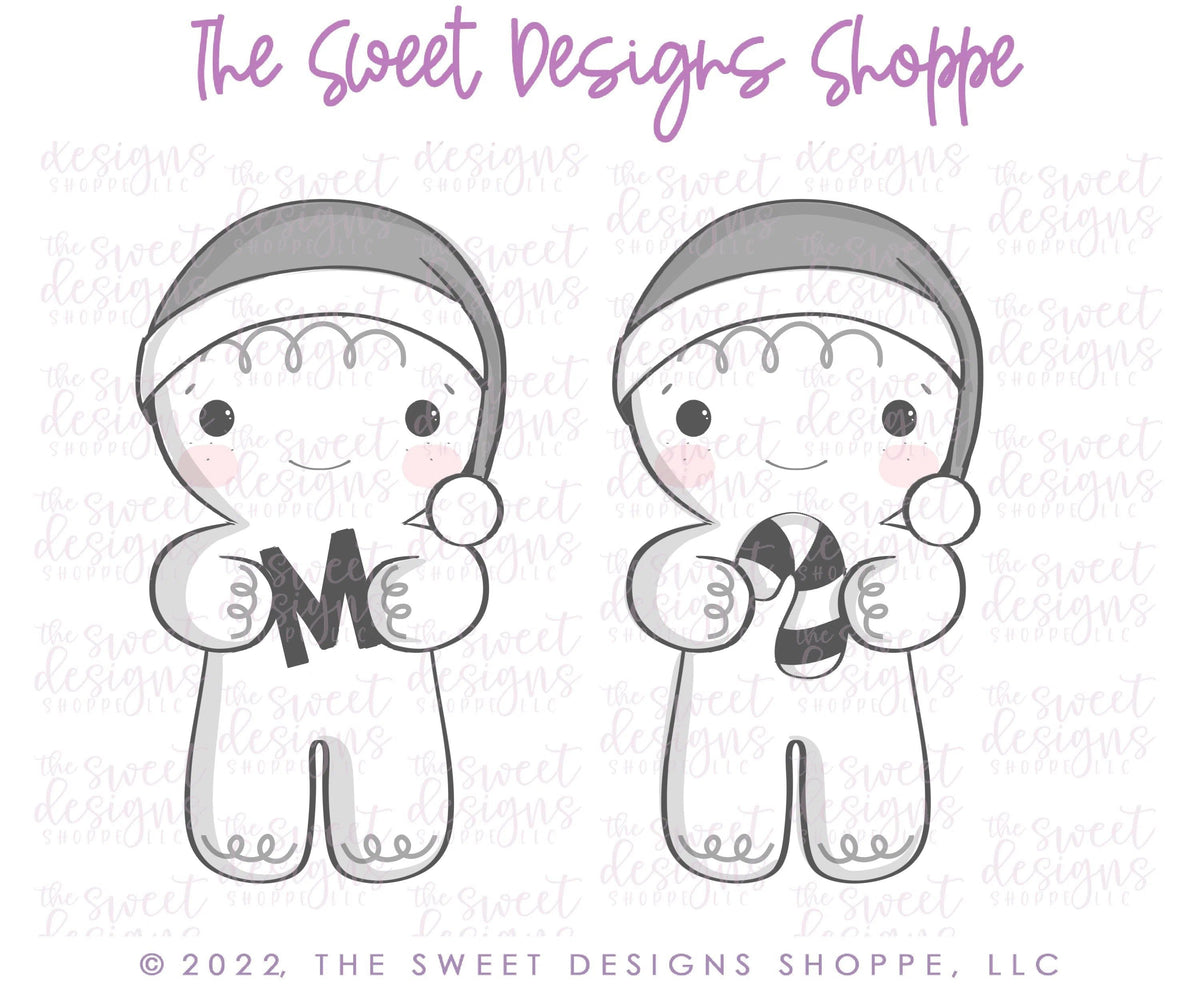 Cookie Cutters - Gingerboy with Santa Hat - Cookie Cutter - The Sweet Designs Shoppe - TSDS - - ALL,Christmas,Christmas / Winter,Cookie Cutter,Ginger boy,Ginger bread,gingerbread,gingerbread man,Promocode,STL