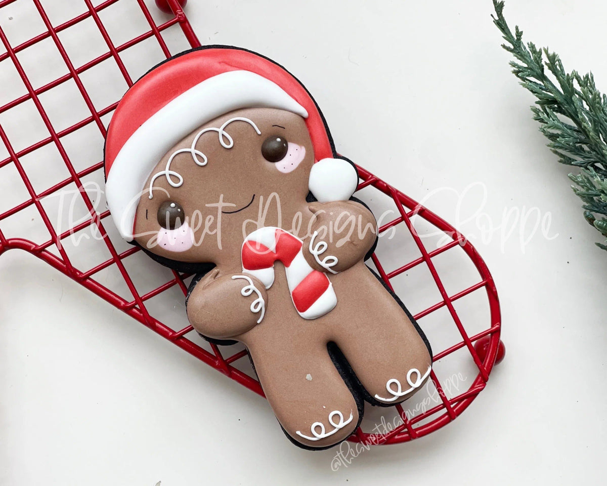Cookie Cutters - Gingerboy with Santa Hat - Cookie Cutter - The Sweet Designs Shoppe - TSDS - - ALL,Christmas,Christmas / Winter,Cookie Cutter,Ginger boy,Ginger bread,gingerbread,gingerbread man,Promocode,STL