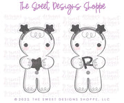 Cookie Cutters - Gingerboy with Stars- Cookie Cutter - The Sweet Designs Shoppe - TSDS - - ALL,Christmas,Christmas / Winter,Cookie Cutter,Ginger boy,Ginger bread,gingerbread,gingerbread man,Promocode,STL