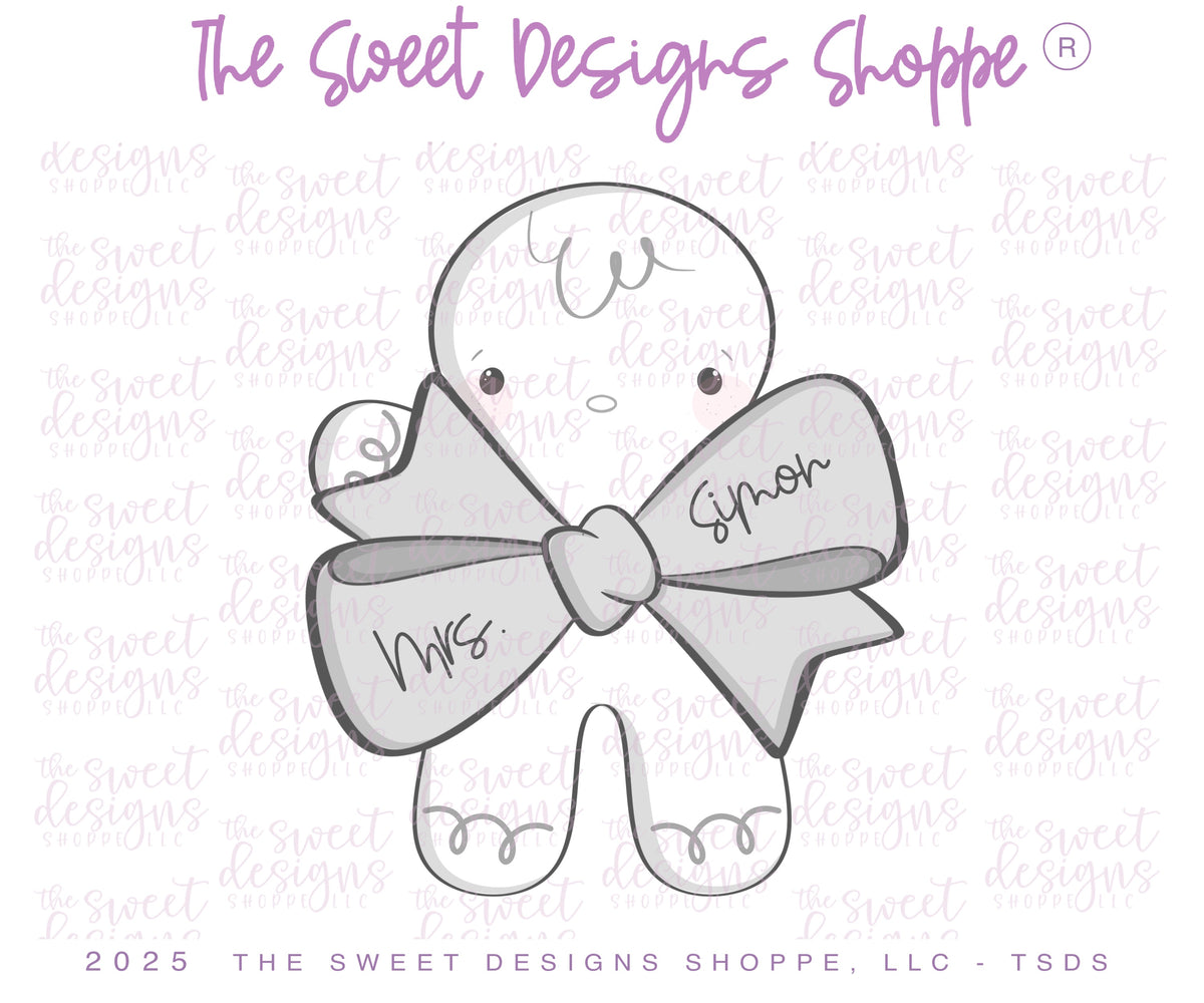Cookie Cutters - Gingerbread Boy & Candy Cane with Bow Cookie Cutter Set - Set of 2 - Cookie Cutters - The Sweet Designs Shoppe - TSDS - - ALL,Christmas,Christmas / Winter,Cookie Cutter,Ginger boy,ginger bread,Ginger girl,Gingerboy,gingerbread,gingerbread man,Gingergirl,Plaque,Plaques,PLAQUES HANDLETTERING,Promocode,regular sets,set,STL