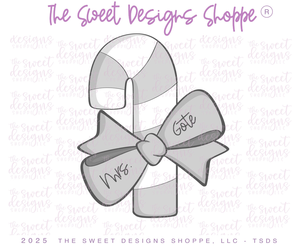 Cookie Cutters - Gingerbread Boy & Candy Cane with Bow Cookie Cutter Set - Set of 2 - Cookie Cutters - The Sweet Designs Shoppe - TSDS - - ALL,Christmas,Christmas / Winter,Cookie Cutter,Ginger boy,ginger bread,Ginger girl,Gingerboy,gingerbread,gingerbread man,Gingergirl,Plaque,Plaques,PLAQUES HANDLETTERING,Promocode,regular sets,set,STL