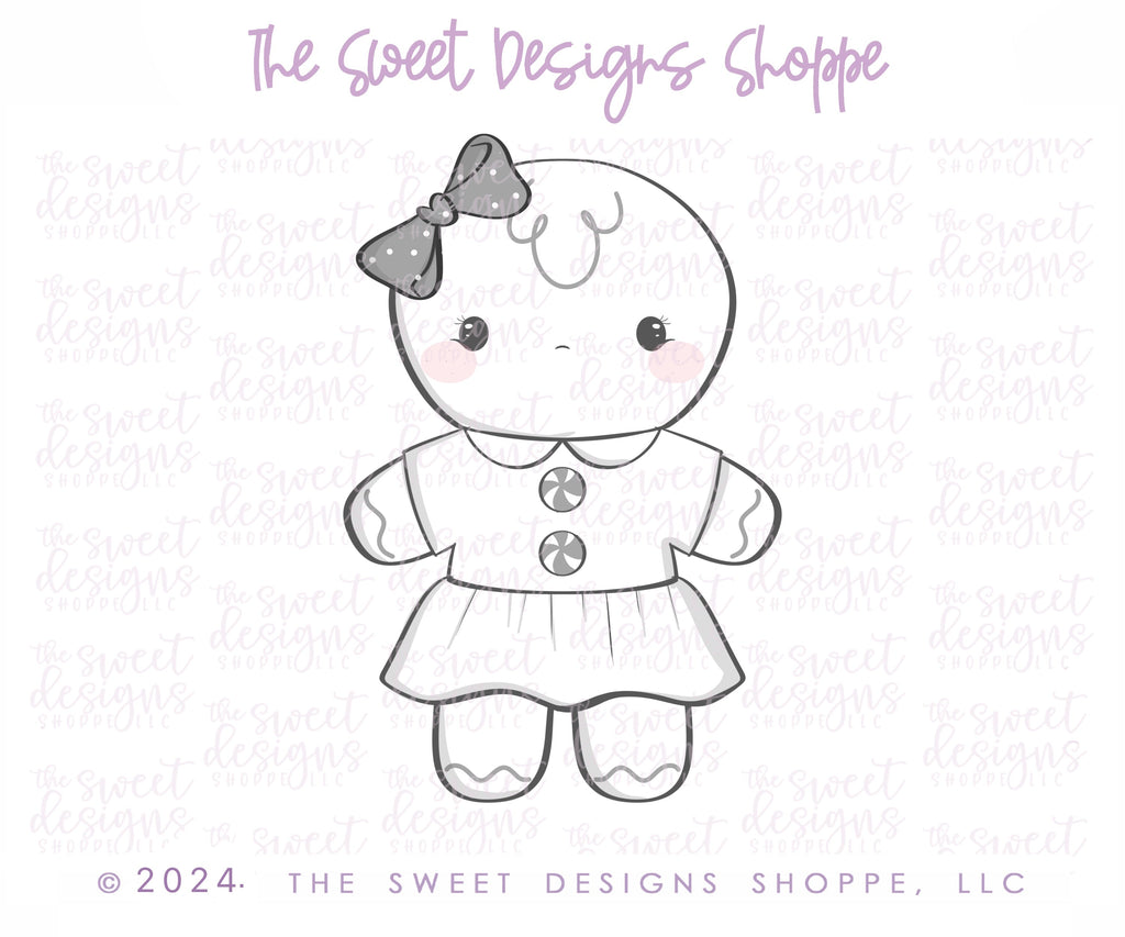 Cookie Cutters - Gingerbread Christmas Cookie Cutters Set - Set of 4 - Cookie Cutters - The Sweet Designs Shoppe - TSDS - - ALL,Christmas,Christmas / Winter,Christmas Cookies,Cookie Cutter,Ginger boy,ginger bread,Ginger girl,Gingerboy,gingerbread,gingerbread man,Gingergirl,GingerHouse,Mini Sets,Promocode,regular sets,set,STL