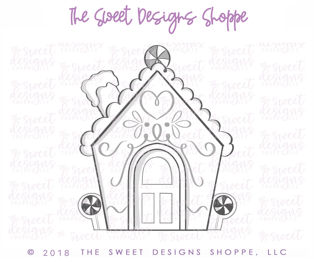 Cookie Cutters - Gingerbread House v2- Cookie Cutter - The Sweet Designs Shoppe - TSDS - - ALL,Candy,Christmas,Christmas / Winter,Cookie Cutter,Decoration,Food,Food & Beverages,Ginger boy,Ginger bread,Ginger girl,GingerBread,GingerHouse,House,Miscellaneous,Promocode,Winter