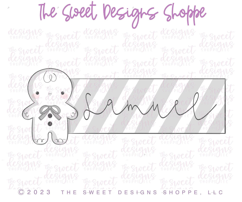 Cookie Cutters - Gingerbread Tag - Cookie Cutter - The Sweet Designs Shoppe - TSDS - - ALL,Christmas,Christmas / Winter,Cookie Cutter,Ginger boy,ginger bread,Ginger girl,gingerbread,gingerbread man,Plaque,Plaques,PLAQUES HANDLETTERING,Promocode,STL,Winter