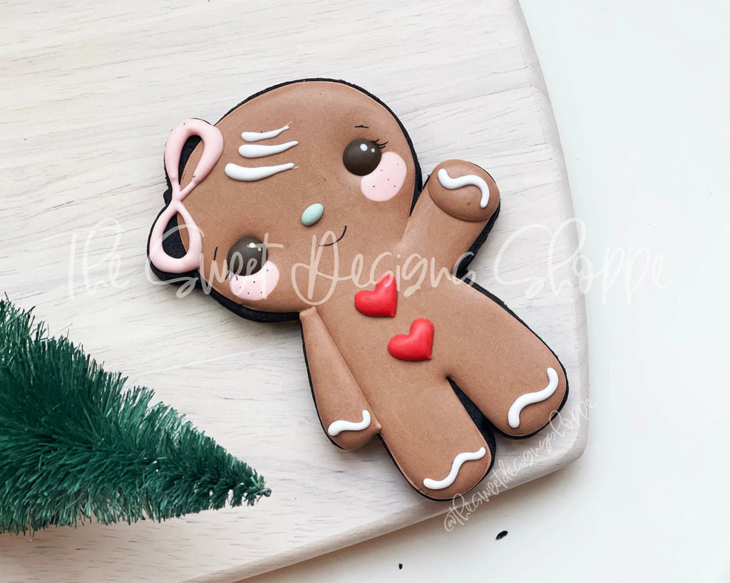 Cookie Cutters - Gingergirl Holding Ballon - Cookie Cutter - The Sweet Designs Shoppe - - ALL, Christmas, Christmas / Winter, Christmas Cookies, Cookie Cutter, ginger bread, Ginger girl, Gingerbread, home, Promocode