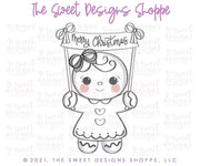 Cookie Cutters - Gingergirl with Banner - Cookie Cutter - The Sweet Designs Shoppe - TSDS - - ALL,Christmas,Christmas / Winter,Christmas Cookies,Cookie Cutter,ginger bread,Gingerbread,home,Promocode,STL