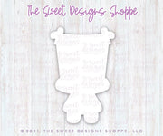 Cookie Cutters - Gingergirl with Banner - Cookie Cutter - The Sweet Designs Shoppe - TSDS - - ALL,Christmas,Christmas / Winter,Christmas Cookies,Cookie Cutter,ginger bread,Gingerbread,home,Promocode,STL