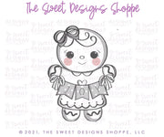 Cookie Cutters - GingerGirl with Bunting - Cookie Cutter - The Sweet Designs Shoppe - TSDS - - ALL,Christmas,Christmas / Winter,Christmas Cookies,Cookie Cutter,ginger bread,Gingerbread,home,Promocode,STL