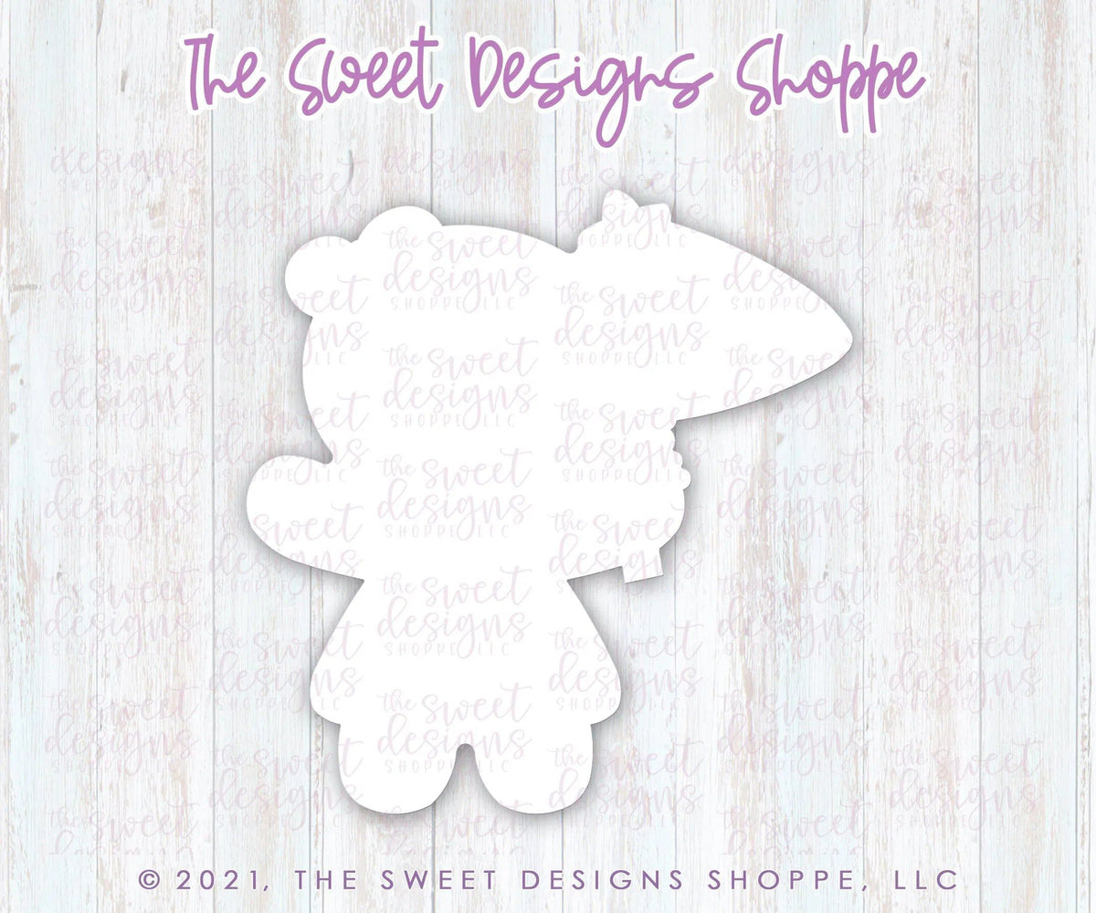 Cookie Cutters - Gingergirl with Flag - Cookie Cutter - The Sweet Designs Shoppe - TSDS - - ALL,Christmas,Christmas / Winter,Christmas Cookies,Cookie Cutter,ginger bread,Gingerbread,home,Promocode,STL